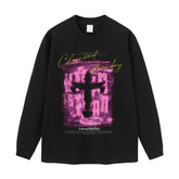 Streetwear-Style Print Long Sleeve Tee