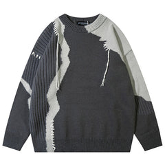 SContrasting color splicing Sweater
