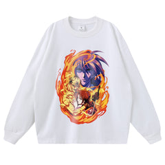 Streetwear-Style Print Long Sleeve Tee