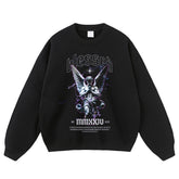 Streetwear-Style Print Crewneck Sweatshirts