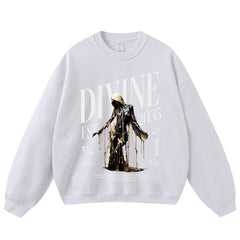 Gilded Character Print Crewneck Sweatshirts