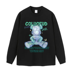 Streetwear-Style Print Long Sleeve Tee