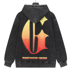 Skull Pattern Printed Hoodie