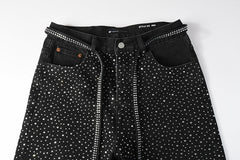 Diamond Denim Shorts #5095