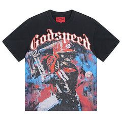 Skeletons Baseball Player T-Shirts #1017