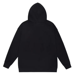 Ape Head Letter Pattern Print Hoodie