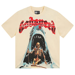 Skeletons Pattern Printed T-Shirts #3035