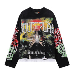 Skull & Roses Long Sleeve Tee