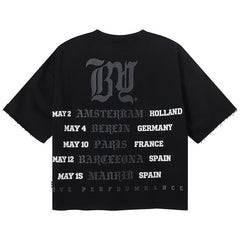 Crew Rhinestone Cropped Tee
