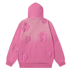 kapok Flower Pattern Printed Hoodie