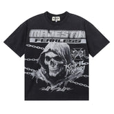 Death Chain Garment Dyed Print Crop Tee