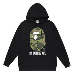 Ape Head Letter Pattern Print Hoodie