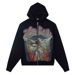 Black Rhinestone Hoodie