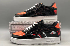 A Bathing Ape Sta Low Mad Shark Black Orange