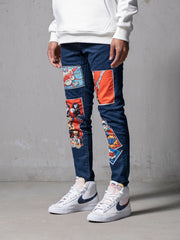 Comic Books Navy Jeans