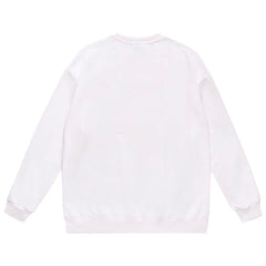 Ape Head Flame Print Crew Neck Sweatshirt