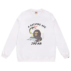 Ape Head Camo Print Sweatshirt