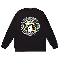 Stussy Letter Print Crew Neck Sweatshirt