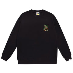 Ape Head Pattern Print Sweatshirt