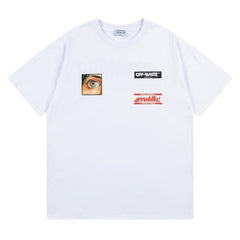 Logo Pattern Print T-Shirts