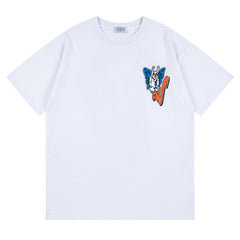 Logo Pattern Print T-Shirts