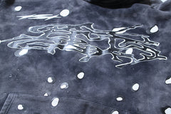 White Splatter Printed Hoodie