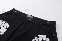 Cotton Wreath Jean Short Black