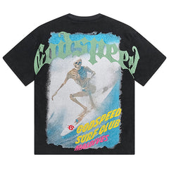 Skeletons Surf club Printed T-Shirts #1056
