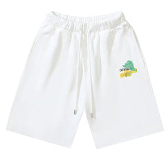 Brush Arrows Raw-Cut Shorts