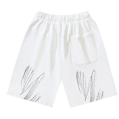 Off Logo Print Swim Shorts