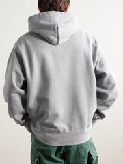 . Logo-Print Cotton-Blend Jersey Hoodie