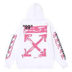 Arrow Pattern Printed Hoodie