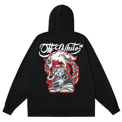Letter Logo Pattern Printed Hoodie