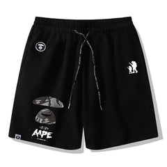 Ape Head Pattern Printed Short