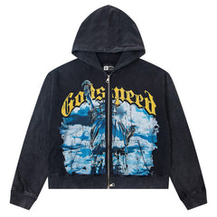 Chrome Liberty Zip Hoodies