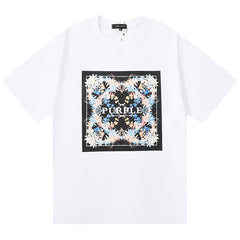 Logo Pattern Print T-Shirt