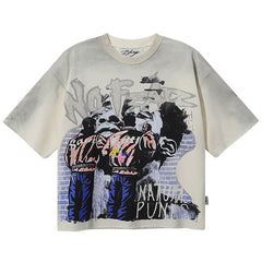 Natural Punks Rhinestone Cropped Tee