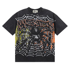 Tarantula Garment Dyed Print Crop Tee
