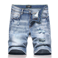 Destroyed Denim Shorts #2003