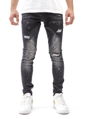 Full Rhinestone Black Jeans