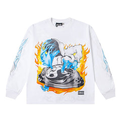 Tai Chi Symbol Reversible Long Sleeve Tee