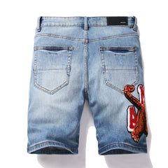 Varsity Denim Shorts #2009