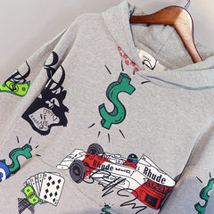 Gray Doodle Hoodie