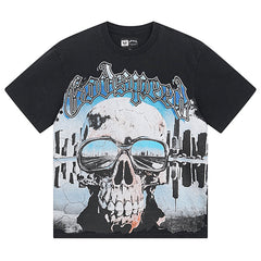 Skeletons Pattern Printed T-Shirts #1037