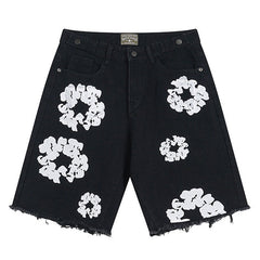 Cotton Wreath Jean Short Black
