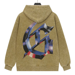 Skull Pattern Printed Hoodie