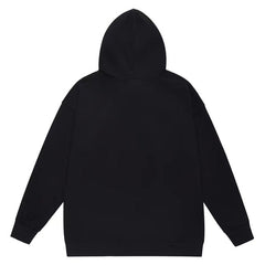 Ape Head Letter Pattern Print Hoodie