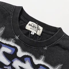 Lion Football Graphic Crop Tee