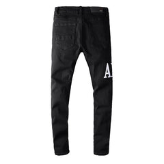 Black Tie-Dye Core Jeans #649