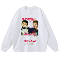 Streetwear-Style Print Long Sleeve Tee